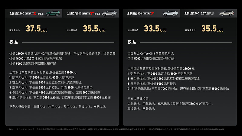 长城Hi4致敬中国智慧 全新坦克500震撼上市 售价33.5万元起-锋巢网