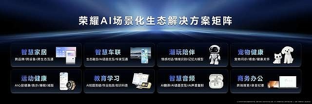 荣耀发布8大AI场景解决方案：以“全场景覆盖”推动终端智能落地-锋巢网