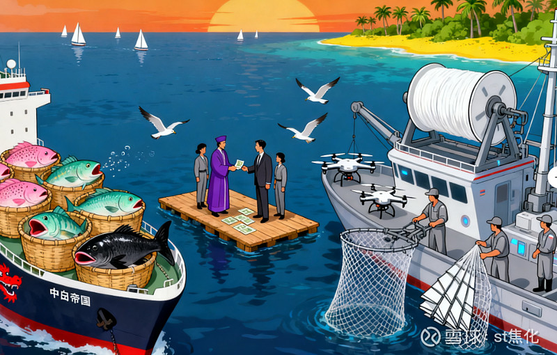 当小岛发明了“鱼票”这东西,故事的主角就逐渐由一个岛势必变成了两个岛了。 “中岛人民用活鱼换取美岛人民的鱼票,然后用这些鱼票购买先进工具和技术 ...