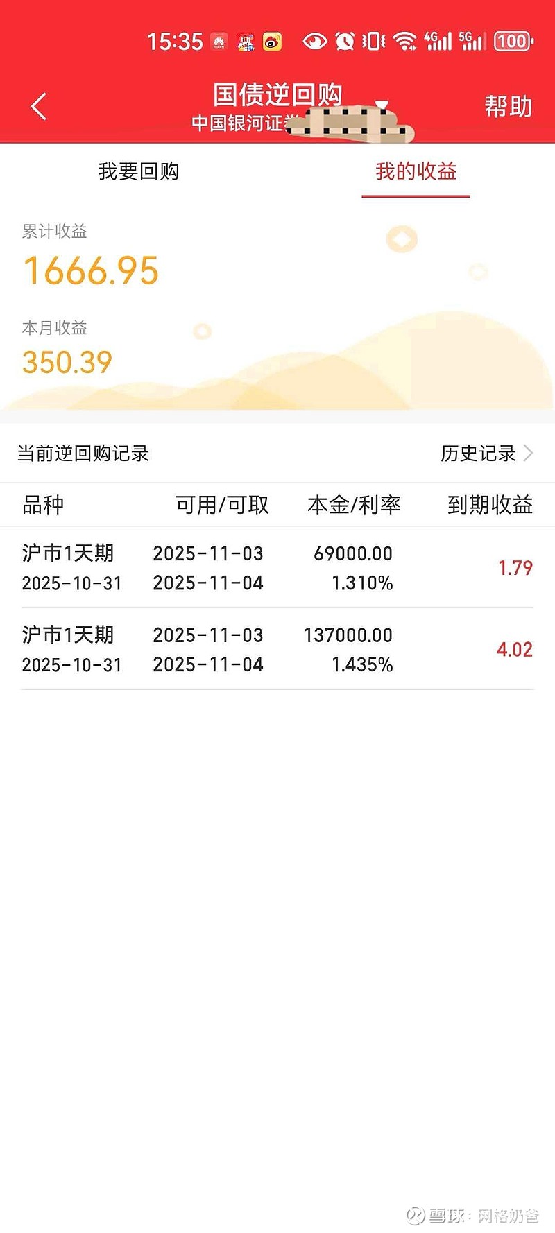十月收官红盘！奶爸网格日入62米超满足 《奶爸网格日记》10-31 十月最后一天总算守住红盘正收益！今天帐面浮盈278米，仓位稍微降了点到21 ...