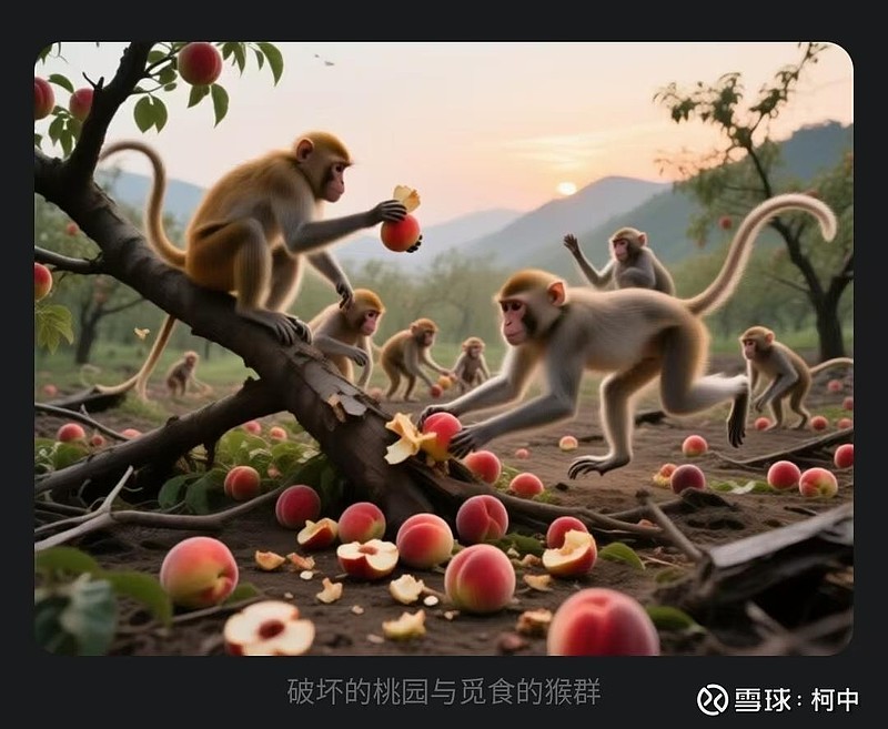 桃园与猴群 本文多数用最新的AI工具生成，如有巧合，纯属偶然。在一个被群山环抱的山谷里，住着一位经验丰富的果农老李。他经营着一片占地... - 雪球