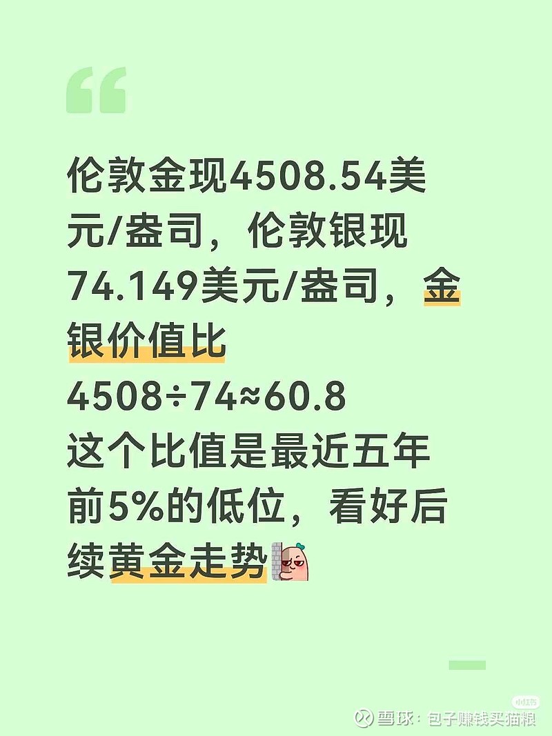 金银价格比已经在最近五年低区间了,小黄金给我冲冲冲#黄金ETF#