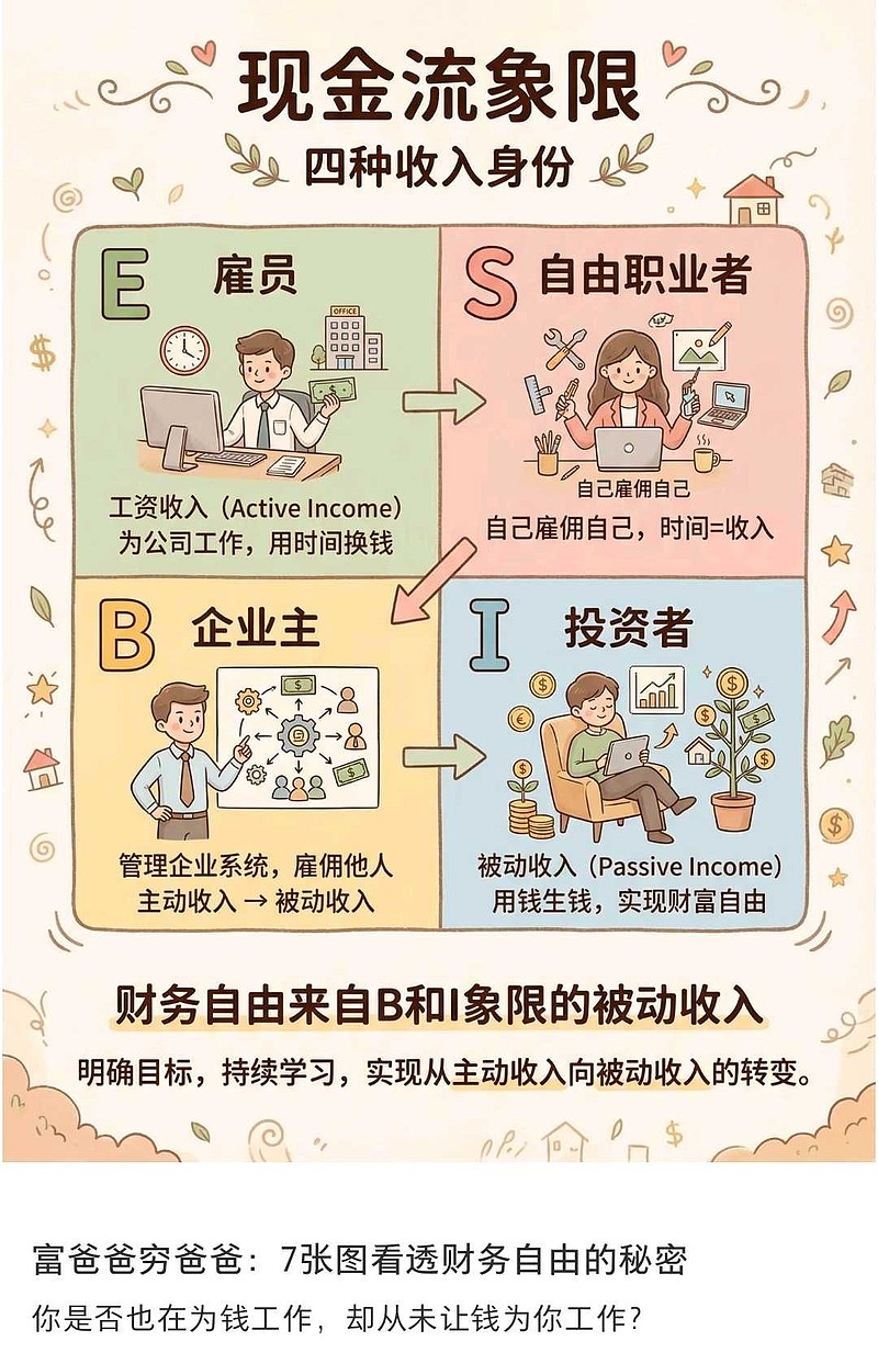 现金流象限:四种收入身份 现金流象限:四种收入身份网页链接 - 雪球
