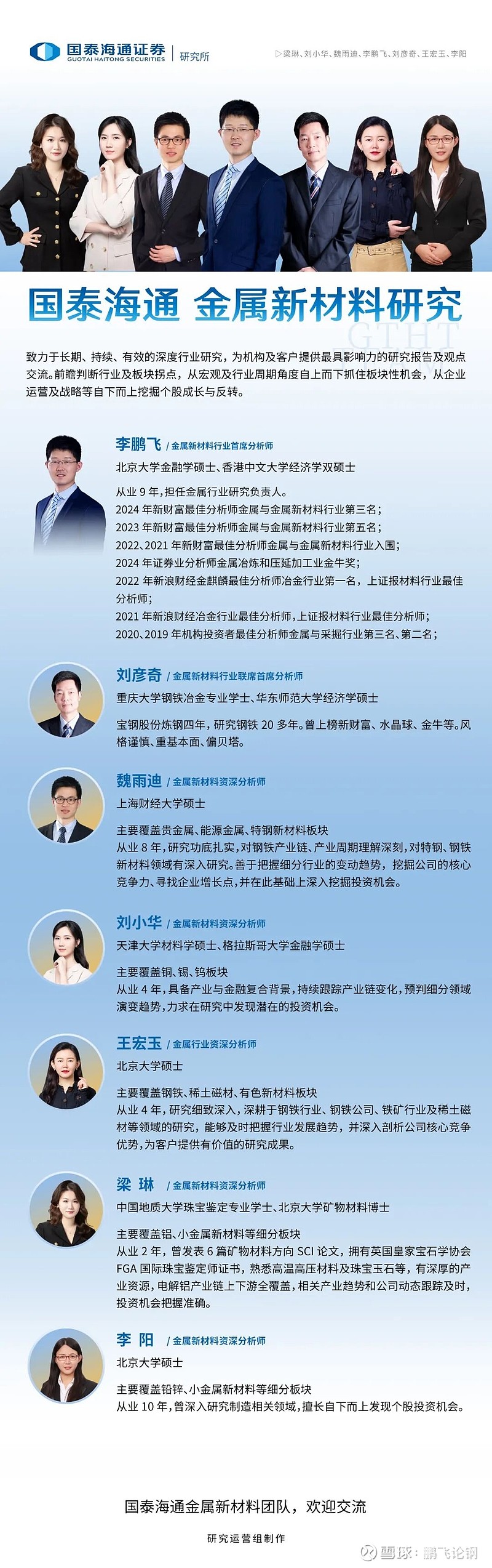 【国泰海通金属 | 周论】关注企稳后的布局机会 报告导读：在供需紧平衡的状况下，供需平衡表很重要，但更需关注宏观对金属价格走势的核心影响，货币 ...