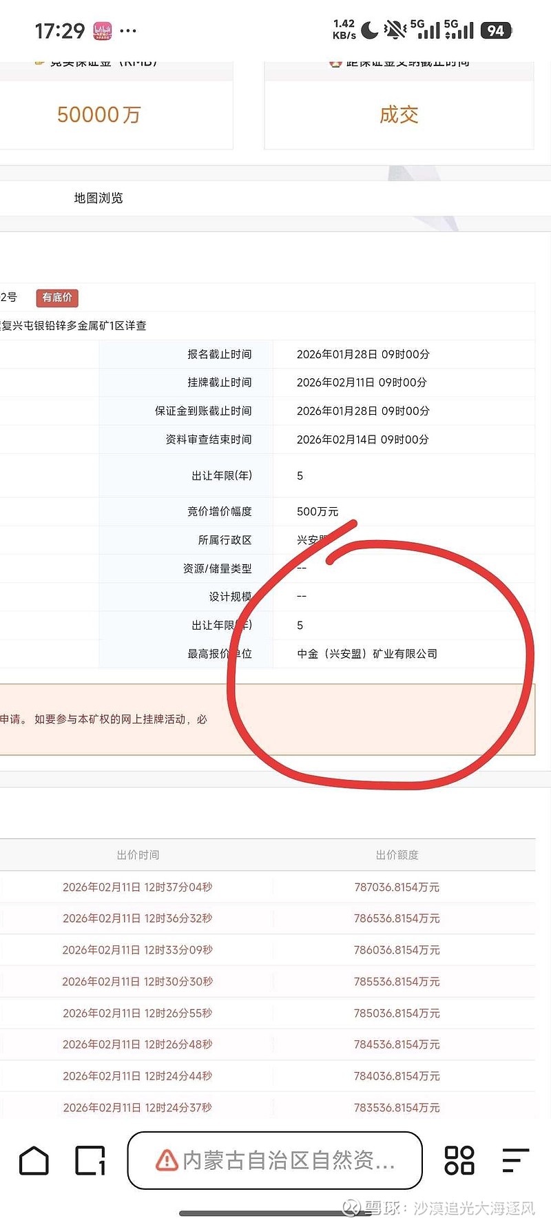 中金78亿元竞得内蒙古复兴屯银铅锌多金属矿探矿权 中国黄金 集团方注册主体- 公司名称:中金(兴安盟)矿业有限公司- 成... - 雪球