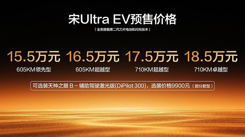 预售15.5万元起，宋Ultra EV引领B级SUV进入闪充时代-锋巢网