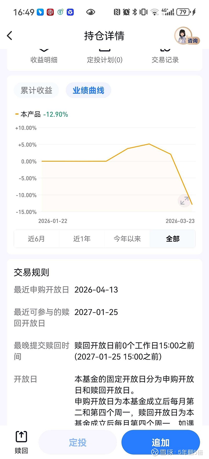 0326 好日子只过了两天 今天亏48万。 今天亏48万 昨天赚的又都还回去了 只能用省大名言安慰一下 大家一起亏就等于没亏 之前好不容易抢到 ...
