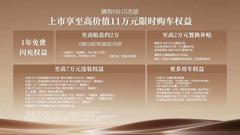 纯电续航420km+闪充，腾势N9闪充版上市，40.98万元起-锋巢网