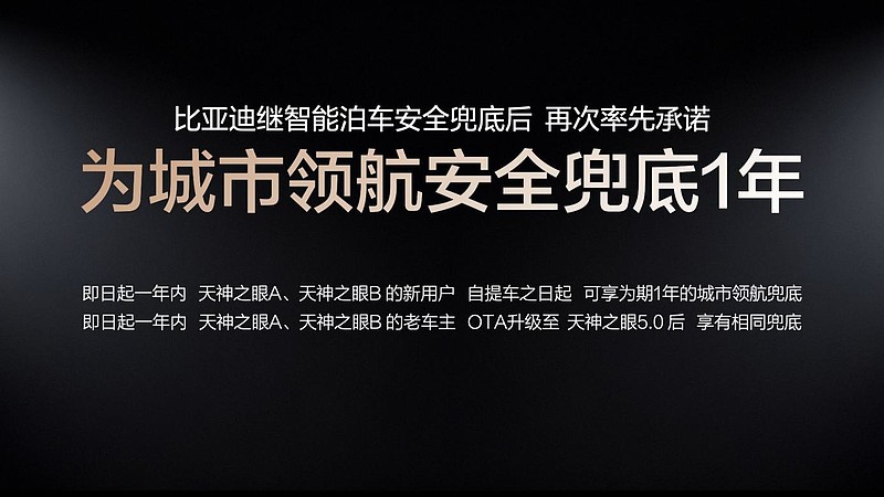 比亚迪率先承诺为城市领航安全兜底 成为全球唯一“双兜底”企业-锋巢网