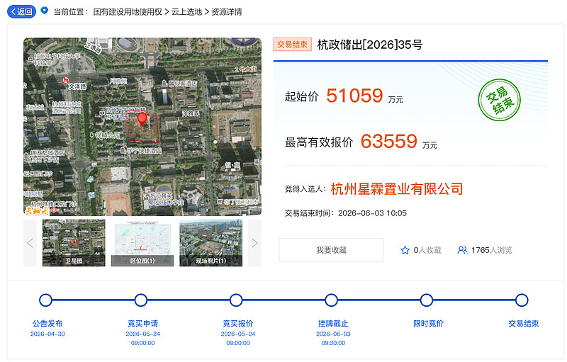 溢价率24.48%,兴耀房产6.36亿元斩获杭州东部湾新城30亩宅地 中指研究院讯:6月3日,杭州土拍又火了!四宗涉宅用地均溢价20%以上成交 ...