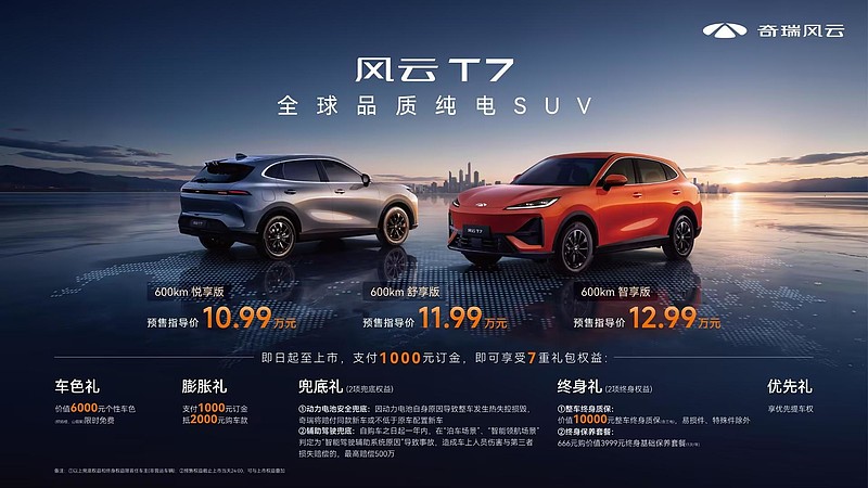 慢功造好车 风云T7携六大刚需实力开启预售10.99万元起-锋巢网