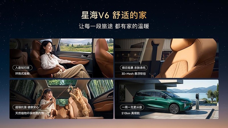 华系大六座星海V6正式上市9.99万元起!高端智驾迈入十万时代-锋巢网